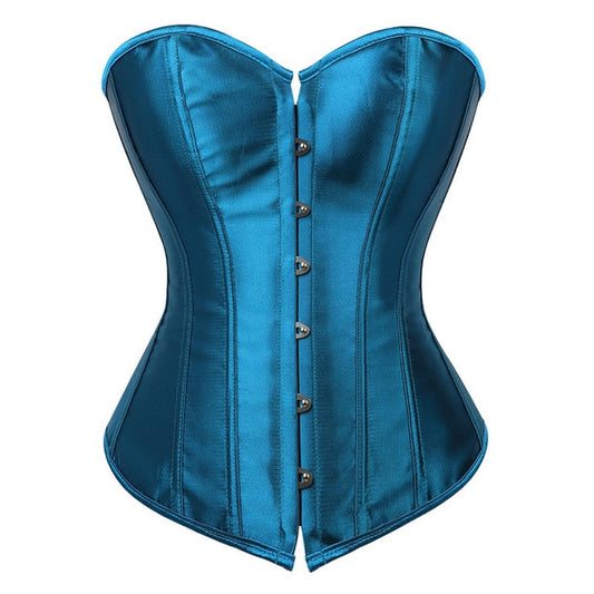 blue bustier corset